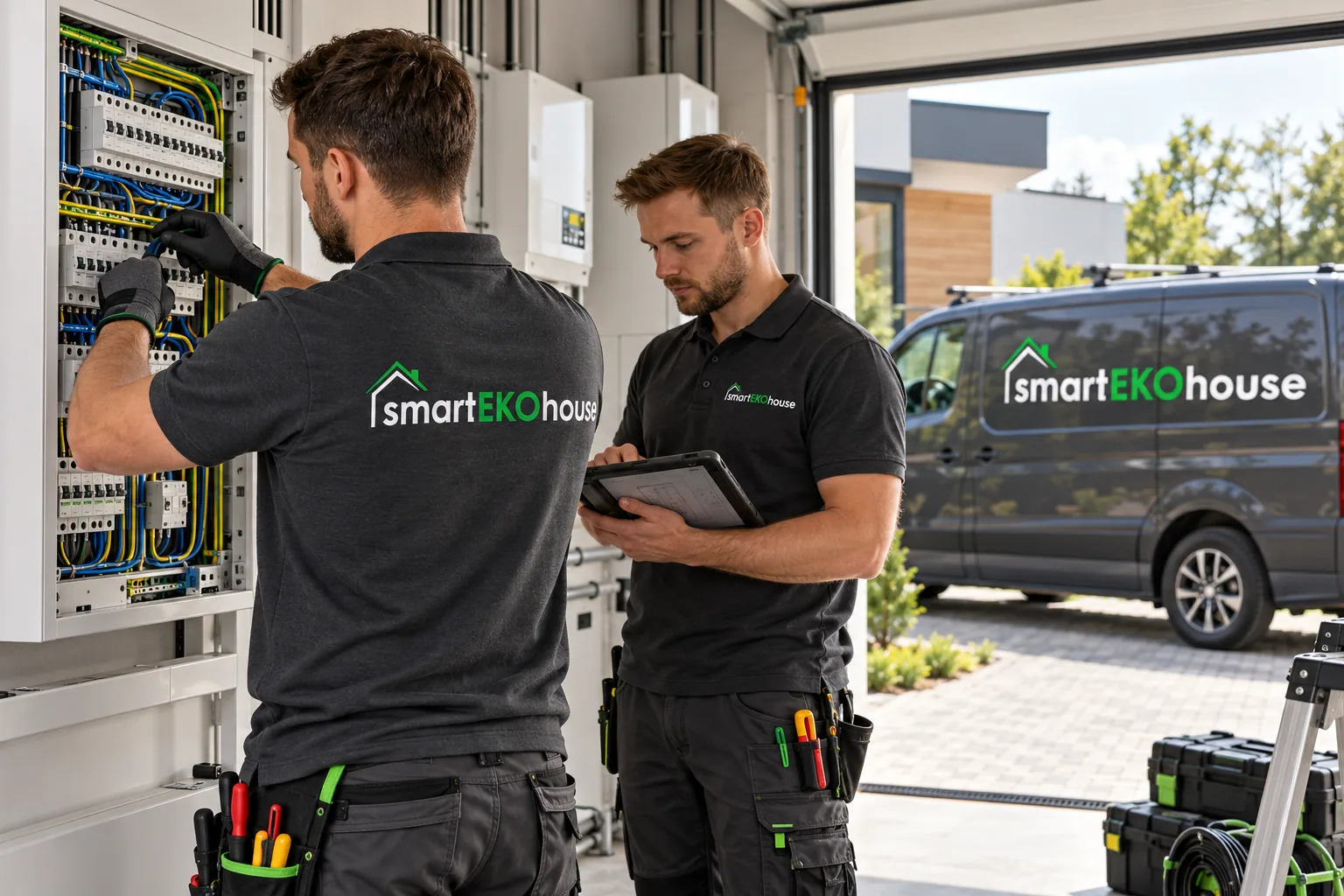 smartEKOhouse installation team at work