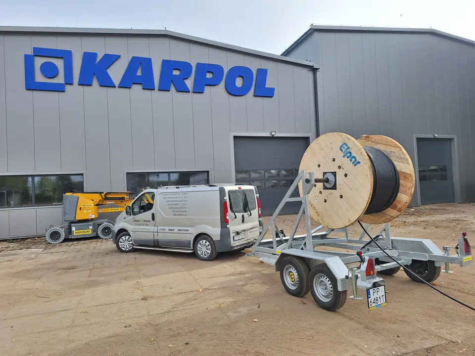 Installation work at a commercial building